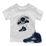 Air Jordan 5 Georgetown shirt to match jordans Marionette sneaker tees AJ5 Georgetown SNRT Sneaker Release Tees Baby Toddler White 1 T-Shirt