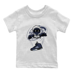 Air Jordan 5 Georgetown shirt to match jordans Marionette sneaker tees AJ5 Georgetown SNRT Sneaker Release Tees Baby Toddler White 2 T-Shirt