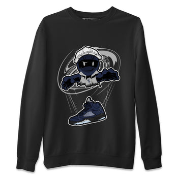 Air Jordan 5 Georgetown shirt to match jordans Marionette sneaker tees AJ5 Georgetown SNRT Sneaker Release Tees Unisex Black 2 T-Shirt