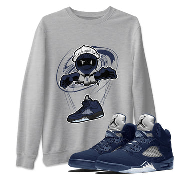 Air Jordan 5 Georgetown shirt to match jordans Marionette sneaker tees AJ5 Georgetown SNRT Sneaker Release Tees Unisex Heather Grey 1 T-Shirt