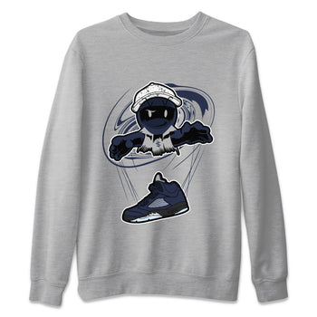 Air Jordan 5 Georgetown shirt to match jordans Marionette sneaker tees AJ5 Georgetown SNRT Sneaker Release Tees Unisex Heather Grey 2 T-Shirt