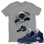 Air Jordan 5 Georgetown shirt to match jordans Marionette sneaker tees AJ5 Georgetown SNRT Sneaker Release Tees Unisex Heather Grey 1 T-Shirt