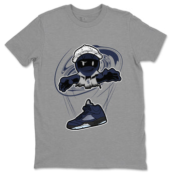 Air Jordan 5 Georgetown shirt to match jordans Marionette sneaker tees AJ5 Georgetown SNRT Sneaker Release Tees Unisex Heather Grey 2 T-Shirt