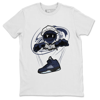 Air Jordan 5 Georgetown shirt to match jordans Marionette sneaker tees AJ5 Georgetown SNRT Sneaker Release Tees Unisex White 2 T-Shirt