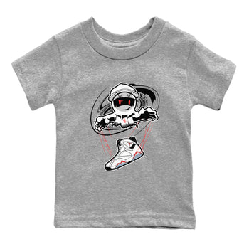 Air Jordan 7 White Infrared shirt to match jordans Marionette sneaker tees AJ7 White Infrared SNRT Sneaker Release Tees Baby Toddler Heather Grey 2 T-Shirt