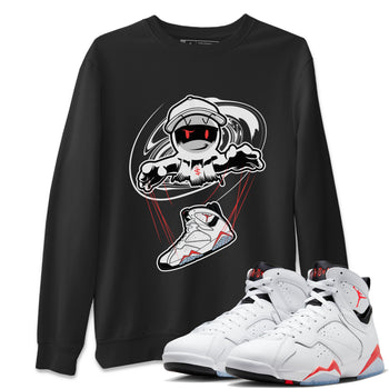 Air Jordan 7 White Infrared shirt to match jordans Marionette sneaker tees AJ7 White Infrared SNRT Sneaker Release Tees Unisex Black 1 T-Shirt