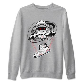 Air Jordan 7 White Infrared shirt to match jordans Marionette sneaker tees AJ7 White Infrared SNRT Sneaker Release Tees Unisex Heather Grey 2 T-Shirt