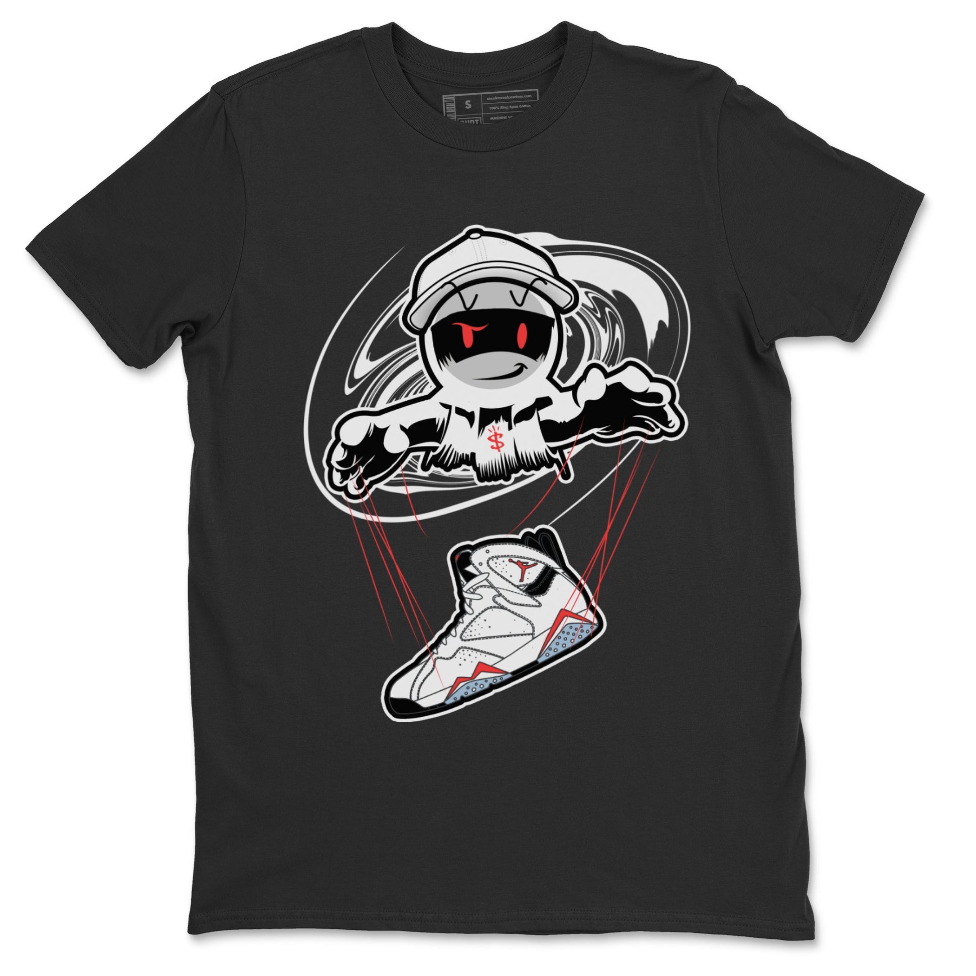 Air Jordan 7 White Infrared shirt to match jordans Marionette sneaker tees AJ7 White Infrared SNRT Sneaker Release Tees Unisex Black 2 T-Shirt