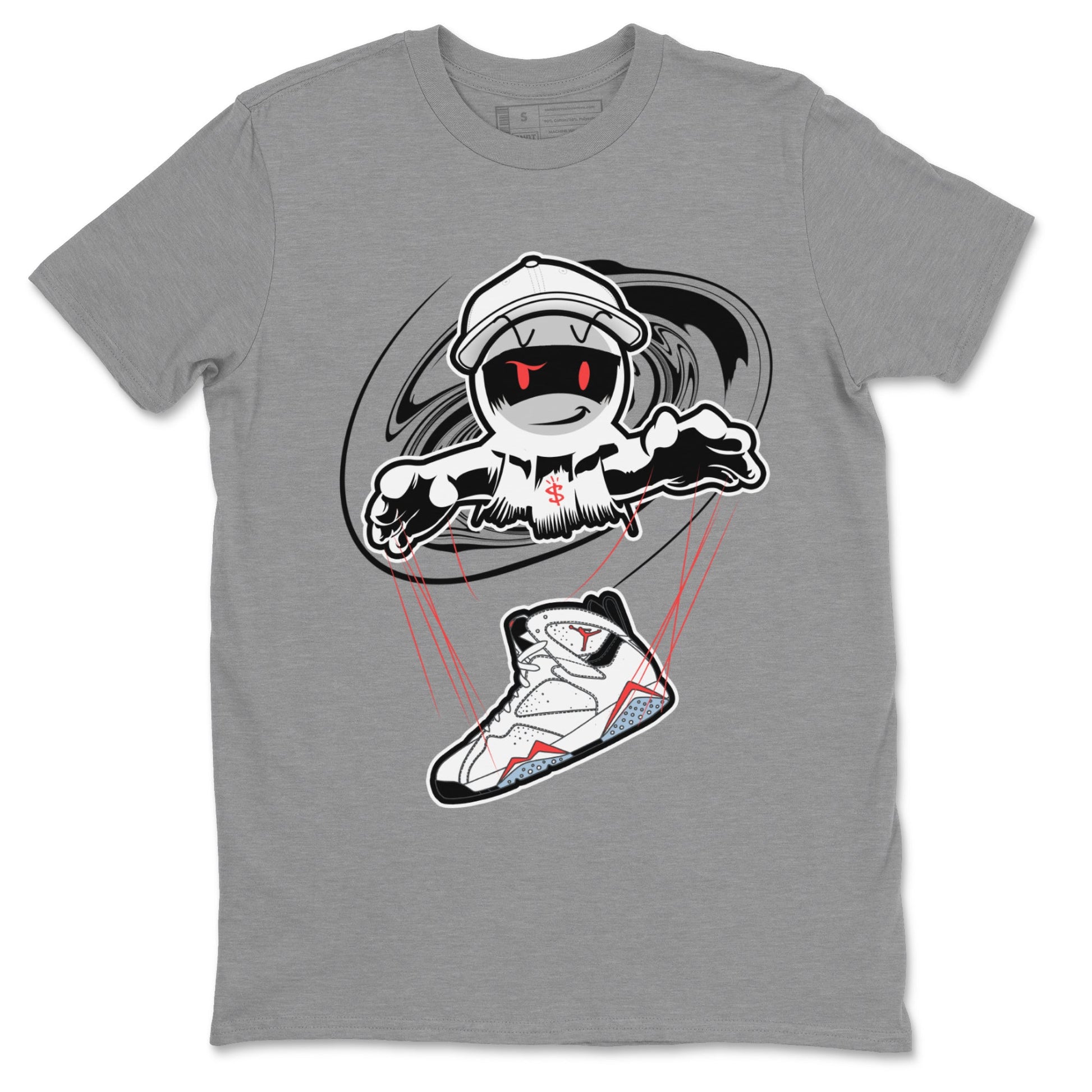 Air Jordan 7 White Infrared shirt to match jordans Marionette sneaker tees AJ7 White Infrared SNRT Sneaker Release Tees Unisex Heather Grey 2 T-Shirt