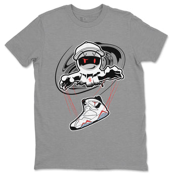 Air Jordan 7 White Infrared shirt to match jordans Marionette sneaker tees AJ7 White Infrared SNRT Sneaker Release Tees Unisex Heather Grey 2 T-Shirt
