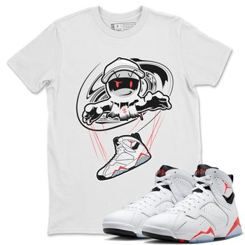 Air Jordan 7 White Infrared shirt to match jordans Marionette sneaker tees AJ7 White Infrared SNRT Sneaker Release Tees Unisex White 1 T-Shirt