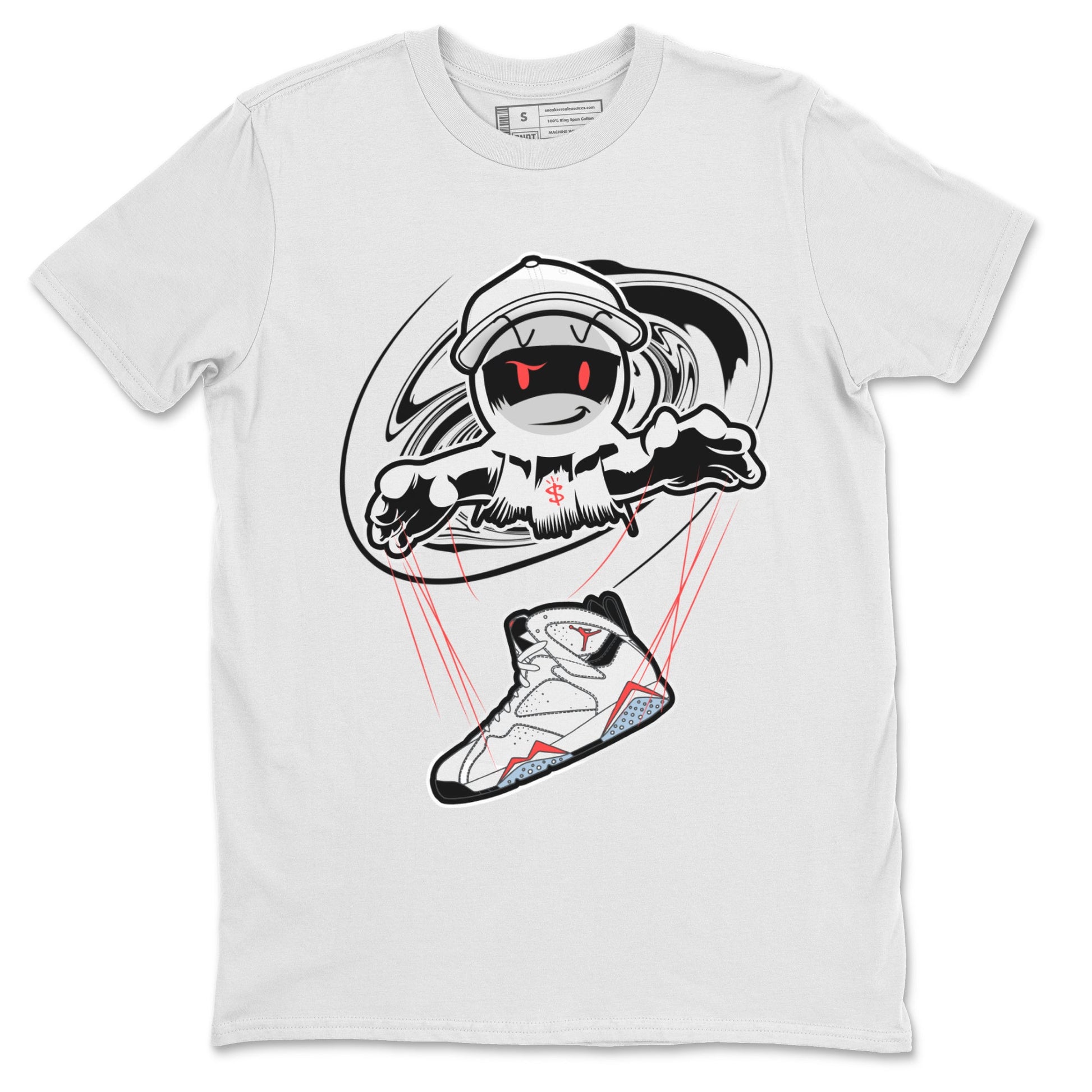 Air Jordan 7 White Infrared shirt to match jordans Marionette sneaker tees AJ7 White Infrared SNRT Sneaker Release Tees Unisex White 2 T-Shirt