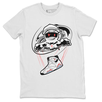 Air Jordan 7 White Infrared shirt to match jordans Marionette sneaker tees AJ7 White Infrared SNRT Sneaker Release Tees Unisex White 2 T-Shirt