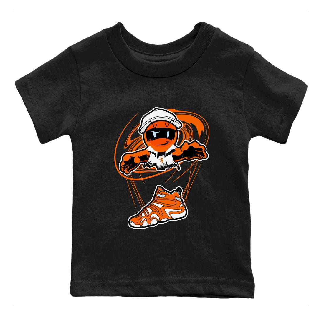Crazy 8 Team Orange shirt to match jordans Marionette sneaker tees Adidas Crazy 8 Team Orange SNRT Sneaker Release Tees Baby Toddler Black 2 T-Shirt