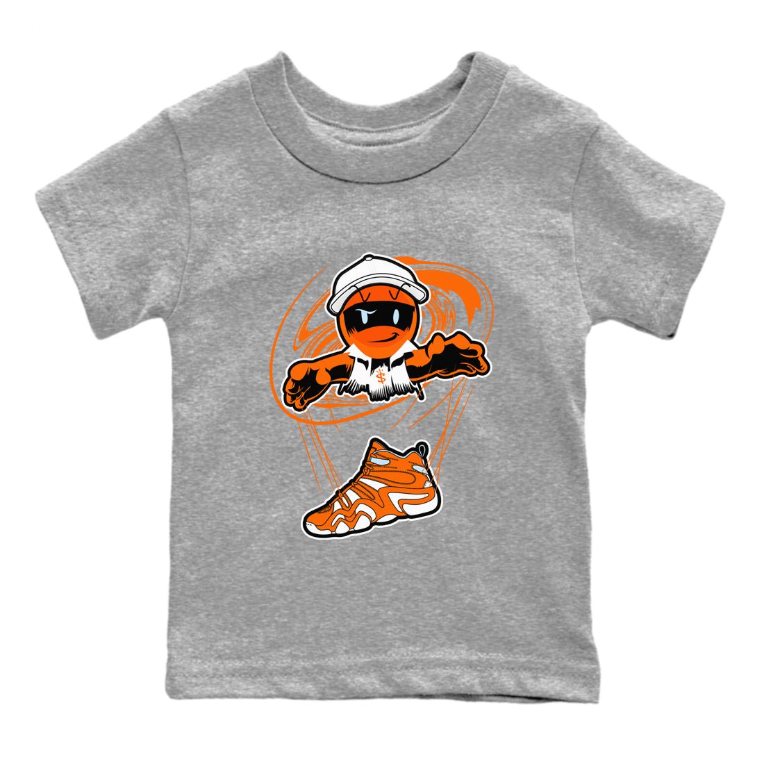 Crazy 8 Team Orange shirt to match jordans Marionette sneaker tees Adidas Crazy 8 Team Orange SNRT Sneaker Release Tees Baby Toddler Heather Grey 2 T-Shirt
