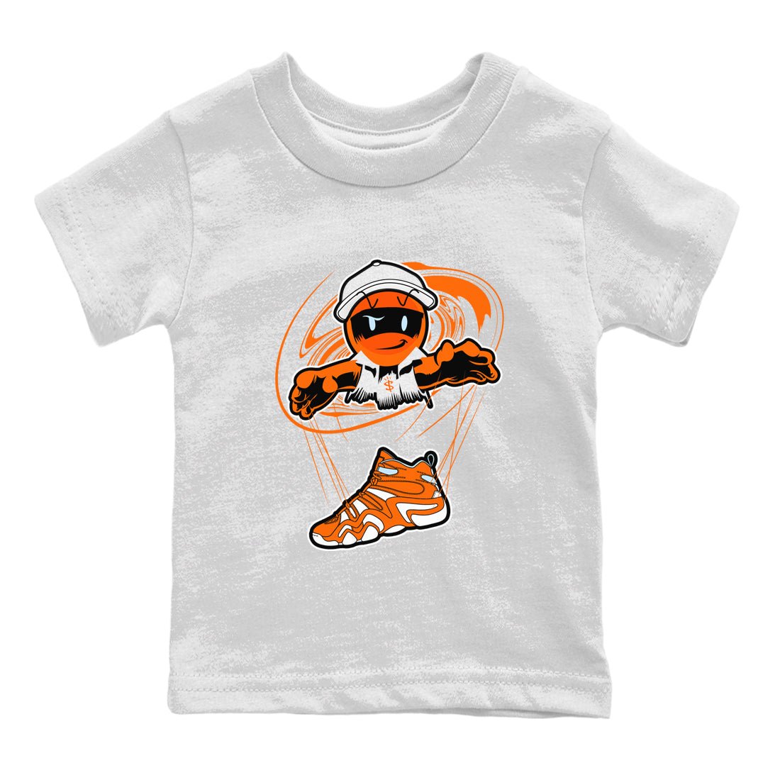 Crazy 8 Team Orange shirt to match jordans Marionette sneaker tees Adidas Crazy 8 Team Orange SNRT Sneaker Release Tees Baby Toddler White 2 T-Shirt