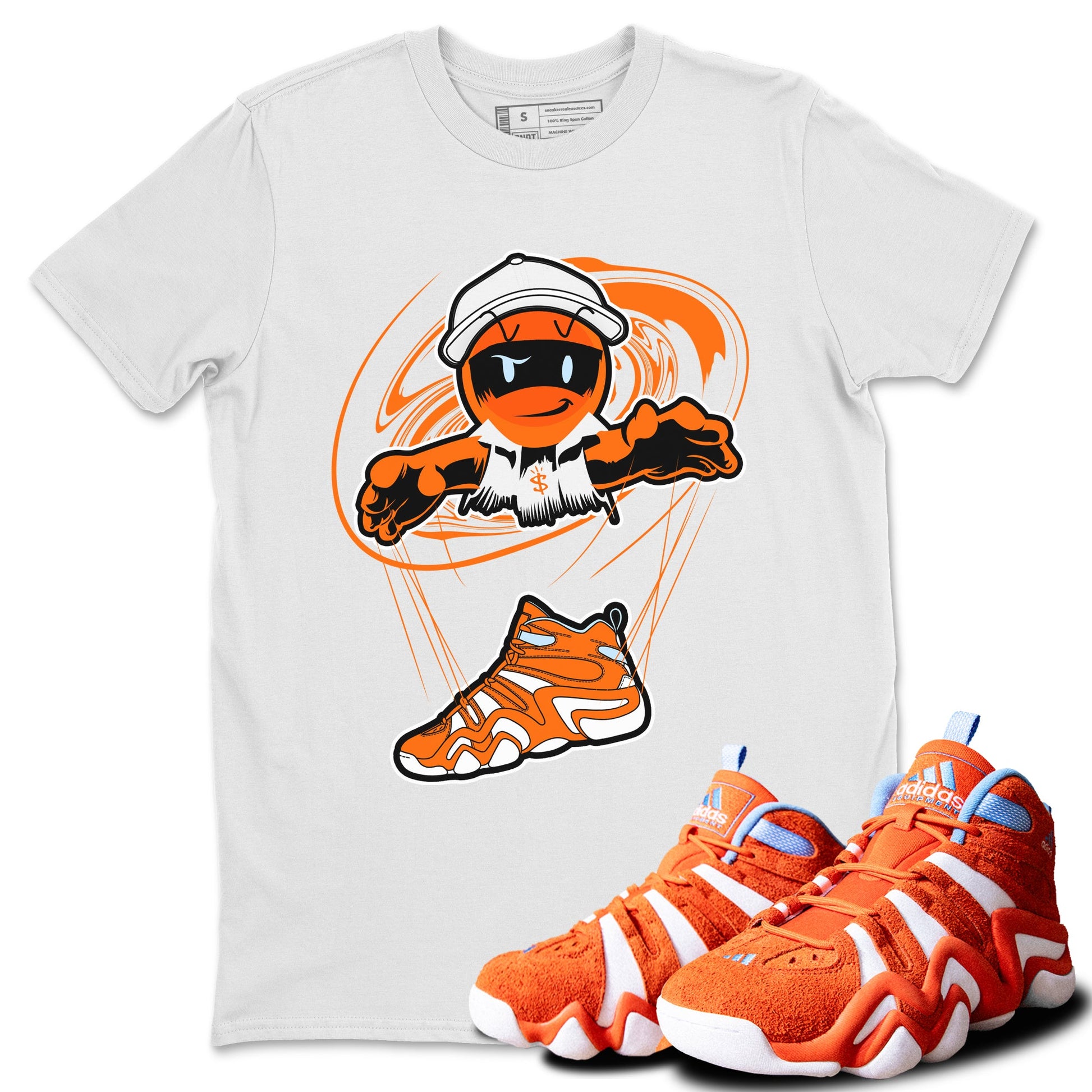 Crazy 8 Team Orange shirt to match jordans Marionette sneaker tees Adidas Crazy 8 Team Orange SNRT Sneaker Release Tees Unisex White 1 T-Shirt