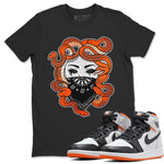 Jordan 1 Electro Orange Sneaker Match Tees Medusa Sneaker Tees Jordan 1 Electro Orange Sneaker Release Tees Unisex Shirts