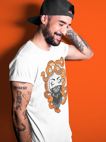 Jordan 1 Electro Orange Sneaker Match Tees Medusa Sneaker Tees Jordan 1 Electro Orange Sneaker Release Tees Unisex Shirts
