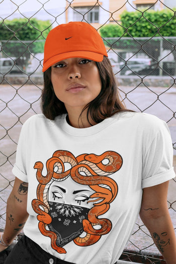 Jordan 1 Electro Orange Sneaker Match Tees Medusa Sneaker Tees Jordan 1 Electro Orange Sneaker Release Tees Unisex Shirts