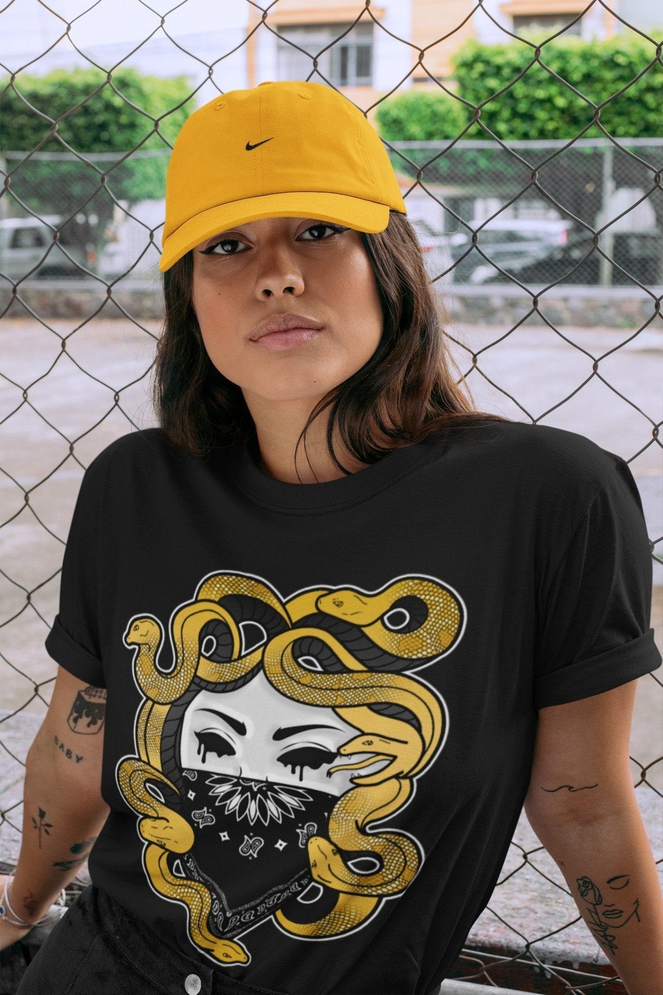 Jordan 1 Pollen Sneaker Match Tees Medusa Sneaker Tees Jordan 1 Pollen Sneaker Release Tees Unisex Shirts