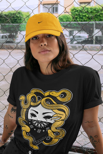 Jordan 1 Pollen Sneaker Match Tees Medusa Sneaker Tees Jordan 1 Pollen Sneaker Release Tees Unisex Shirts
