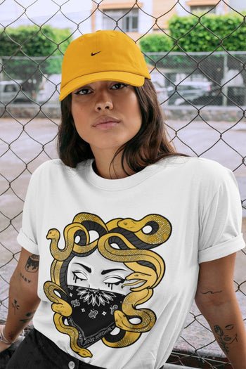 Jordan 1 Pollen Sneaker Match Tees Medusa Sneaker Tees Jordan 1 Pollen Sneaker Release Tees Unisex Shirts