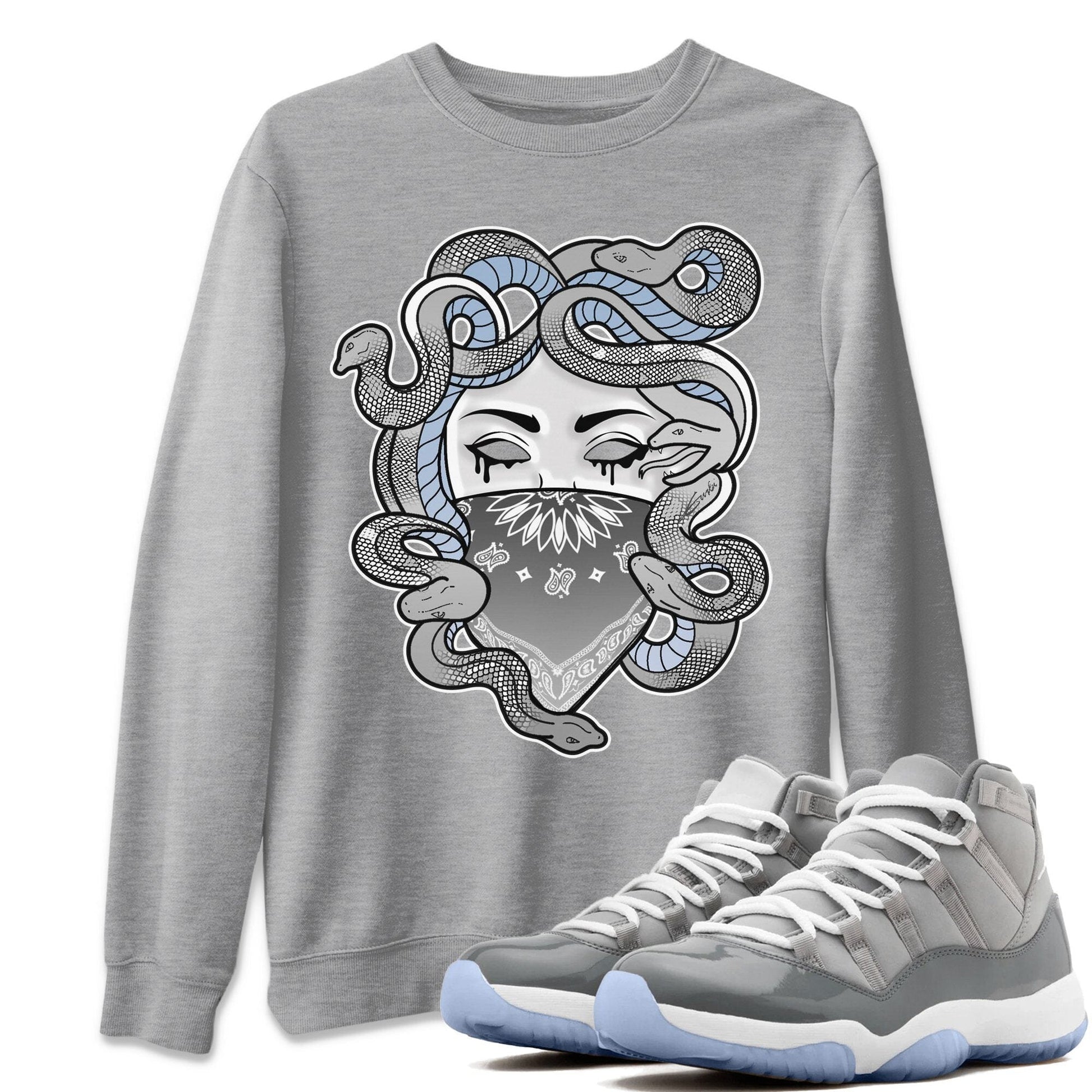 Jordan 11 Cool Grey Sneaker Match Tees Medusa Sneaker Tees Jordan 11 Cool Grey Sneaker Release Tees Unisex Shirts