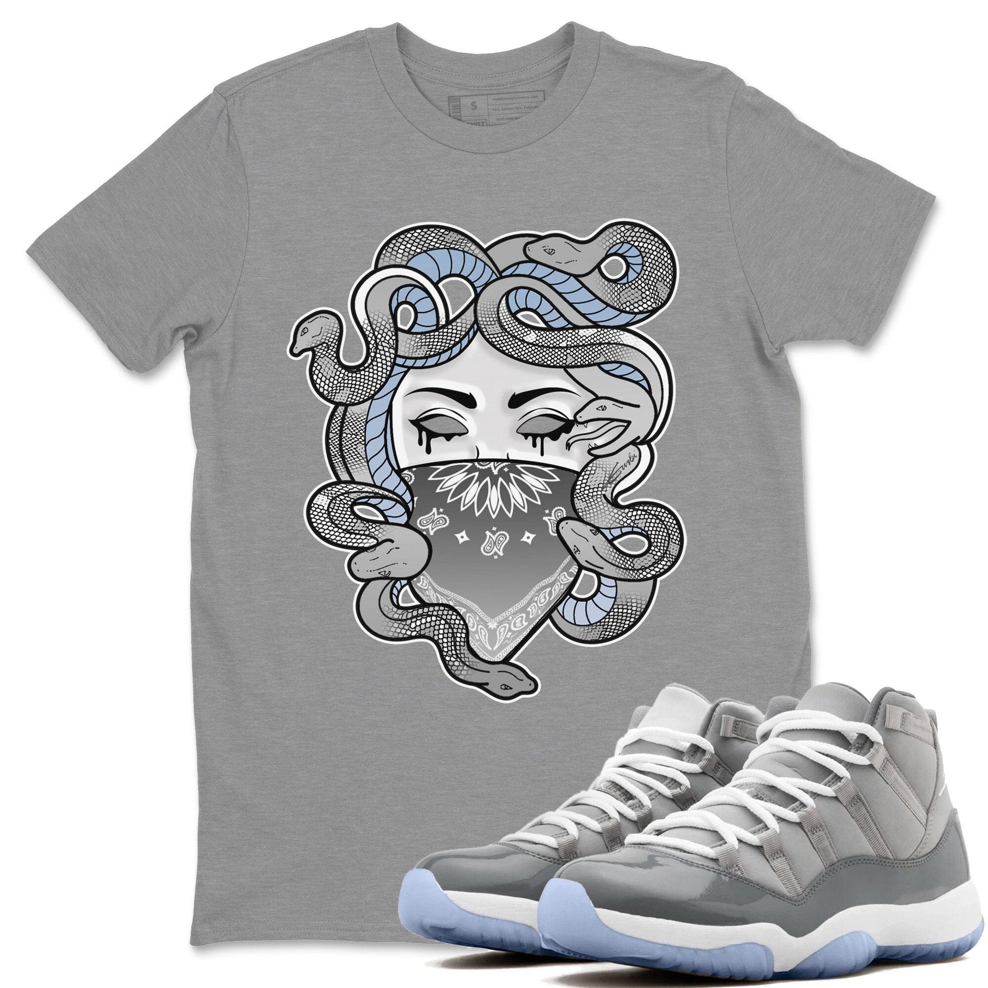 Jordan 11 Cool Grey Sneaker Match Tees Medusa Sneaker Tees Jordan 11 Cool Grey Sneaker Release Tees Unisex Shirts