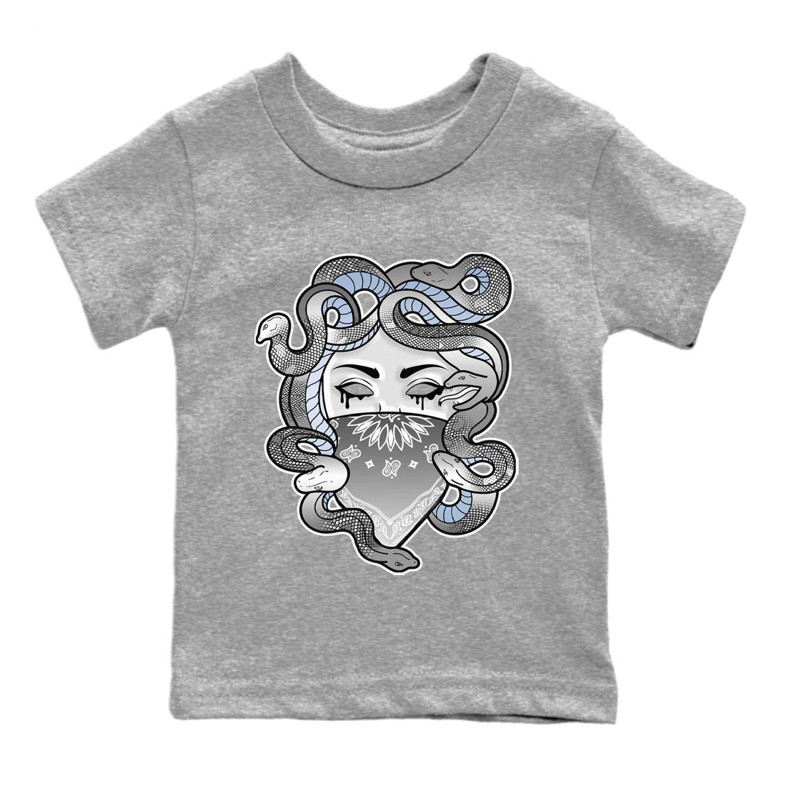 Air Jordan 11 White Cement Sneaker Match Tees Medusa Sneaker Tees Air Jordan 11 Cement Grey Sneaker Release Tees Kids Shirts Heather Grey 2