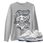 Air Jordan 11 White Cement Sneaker Match Tees Medusa Sneaker Tees Air Jordan 11 Cement Grey Sneaker Release Tees Unisex Shirts Heather Grey 1