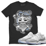 Air Jordan 11 White Cement Sneaker Match Tees Medusa Sneaker Tees Air Jordan 11 Cement Grey Sneaker Release Tees Unisex Shirts Black 1