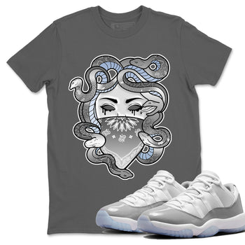 Air Jordan 11 White Cement Medusa Crew Neck Sneaker Tees Air Jordan 11 Cement Grey Sneaker T-Shirts Washing and Care Tip