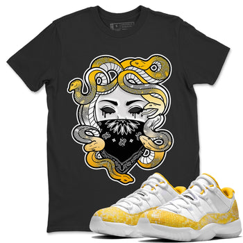 Jordan 11 Yellow Python Sneaker Match Tees Medusa Sneaker Tees Jordan 11 Yellow Python Sneaker Release Tees Unisex Shirts