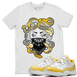 Jordan 11 Yellow Python Sneaker Match Tees Medusa Sneaker Tees Jordan 11 Yellow Python Sneaker Release Tees Unisex Shirts