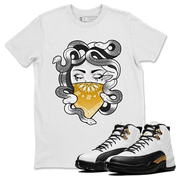 Jordan 12 Royalty Sneaker Match Tees Medusa Sneaker Tees Jordan 12 Royalty Sneaker Release Tees Unisex Shirts