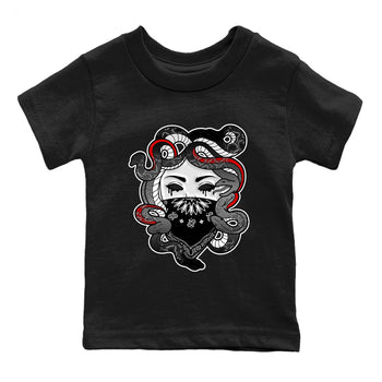 Air Jordan 13 Black Flint Sneaker Match Tees Medusa Sneaker Tees Air Jordan 13 Retro Black Flint Sneaker Release Tees Kids Shirts Black 2