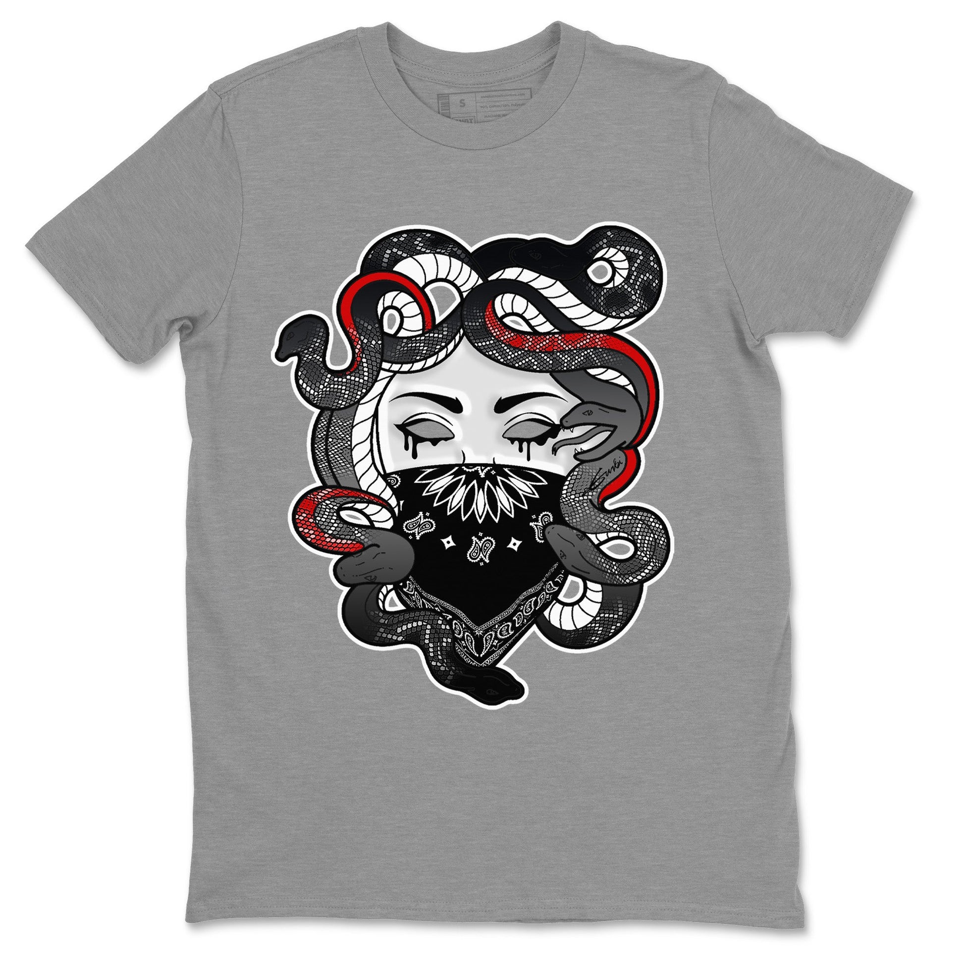 Air Jordan 13 Black Flint Sneaker Match Tees Medusa Sneaker Tees Air Jordan 13 Retro Black Flint Sneaker Release Tees Unisex Shirts Heather Grey 2