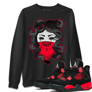 Jordan 4 Red Thunder Sneaker Match Tees Medusa Sneaker Tees Jordan 4 Red Thunder Sneaker Release Tees Unisex Shirts