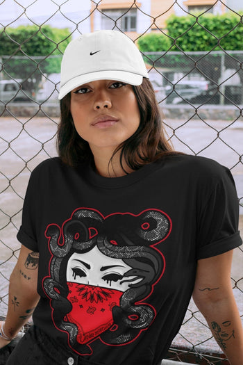 Jordan 4 Red Thunder Sneaker Match Tees Medusa Sneaker Tees Jordan 4 Red Thunder Sneaker Release Tees Unisex Shirts