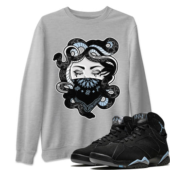 AJ7 Chambray shirt to match jordans Medusa sneaker tees Air Jordan 7 Chambray SNRT Sneaker Release Tees Unisex Heather Grey 1 T-Shirt