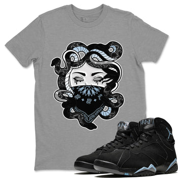 AJ7 Chambray shirt to match jordans Medusa sneaker tees Air Jordan 7 Chambray SNRT Sneaker Release Tees Unisex Heather Grey 1 T-Shirt