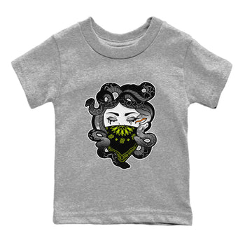 Dunk Mid Premium shirt to match jordans Medusa sneaker tees Dunk Mid Halloween SNRT Sneaker Tees Sneaker Matching Clothing Brand Baby Toddler Heather Grey 2 T-Shirt