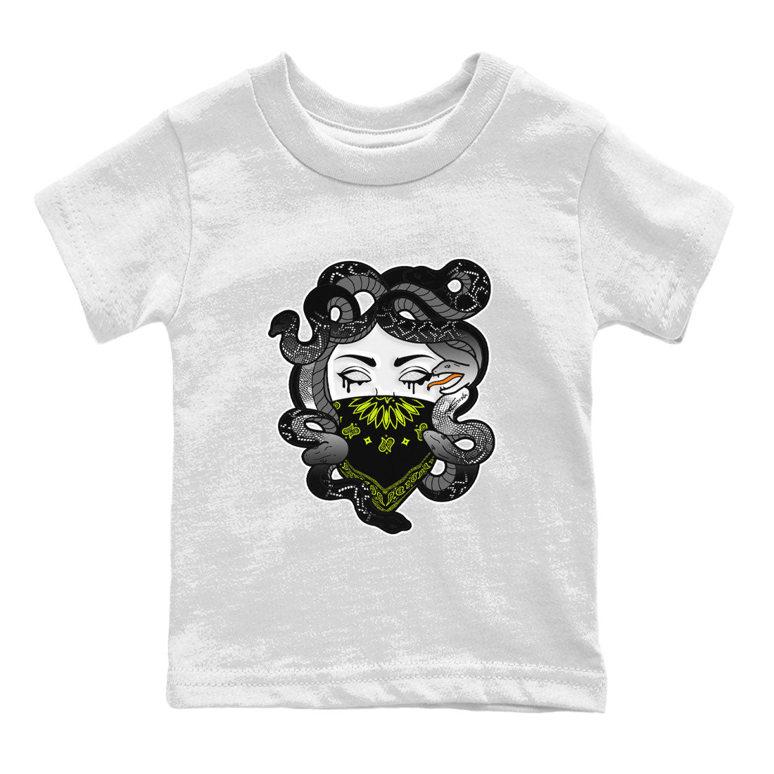 Dunk Mid Premium shirt to match jordans Medusa sneaker tees Dunk Mid Halloween SNRT Sneaker Tees Sneaker Matching Clothing Brand Baby Toddler White 2 T-Shirt