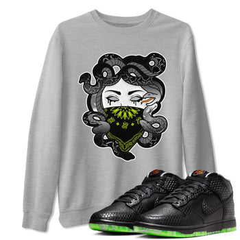 Dunk Mid Premium shirt to match jordans Medusa sneaker tees Dunk Mid Halloween SNRT Sneaker Tees Sneaker Matching Clothing Brand Unisex Sneaker Tee Heather Grey 1 T-Shirt