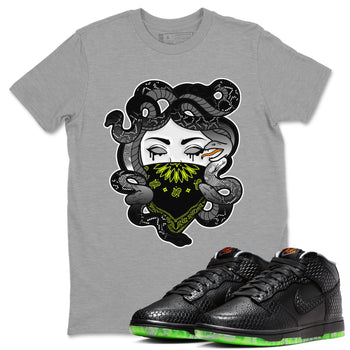 Dunk Mid Premium shirt to match jordans Medusa sneaker tees Dunk Mid Halloween SNRT Sneaker Tees Sneaker Matching Clothing Brand Unisex Sneaker Tee Heather Grey 1 T-Shirt