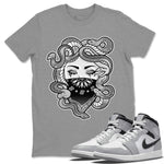Jordan 1 Light Smoke Grey Sneaker Match Tees Medusa Sneaker Tees Jordan 1 Light Smoke Grey Sneaker Release Tees Unisex Shirts