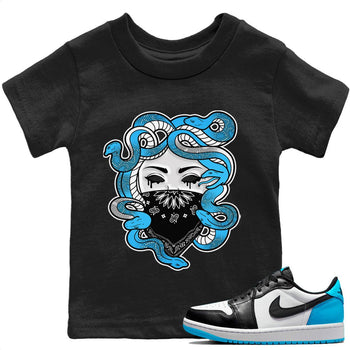 Jordan 1 Powder Blue Sneaker Match Tees Medusa Sneaker Tees Jordan 1 Powder Blue Sneaker Release Tees Kids Shirts