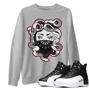 Jordan 12 Playoffs Sneaker Match Tees Medusa Sneaker Tees Jordan 12 Playoffs Sneaker Release Tees Unisex Shirts