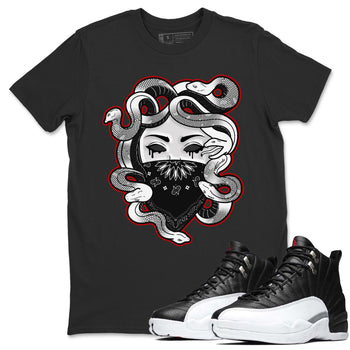 Jordan 12 Playoffs Sneaker Match Tees Medusa Sneaker Tees Jordan 12 Playoffs Sneaker Release Tees Unisex Shirts